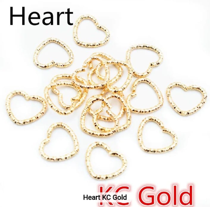 Heart Twisted Open Jump Rings - 5 Pieces