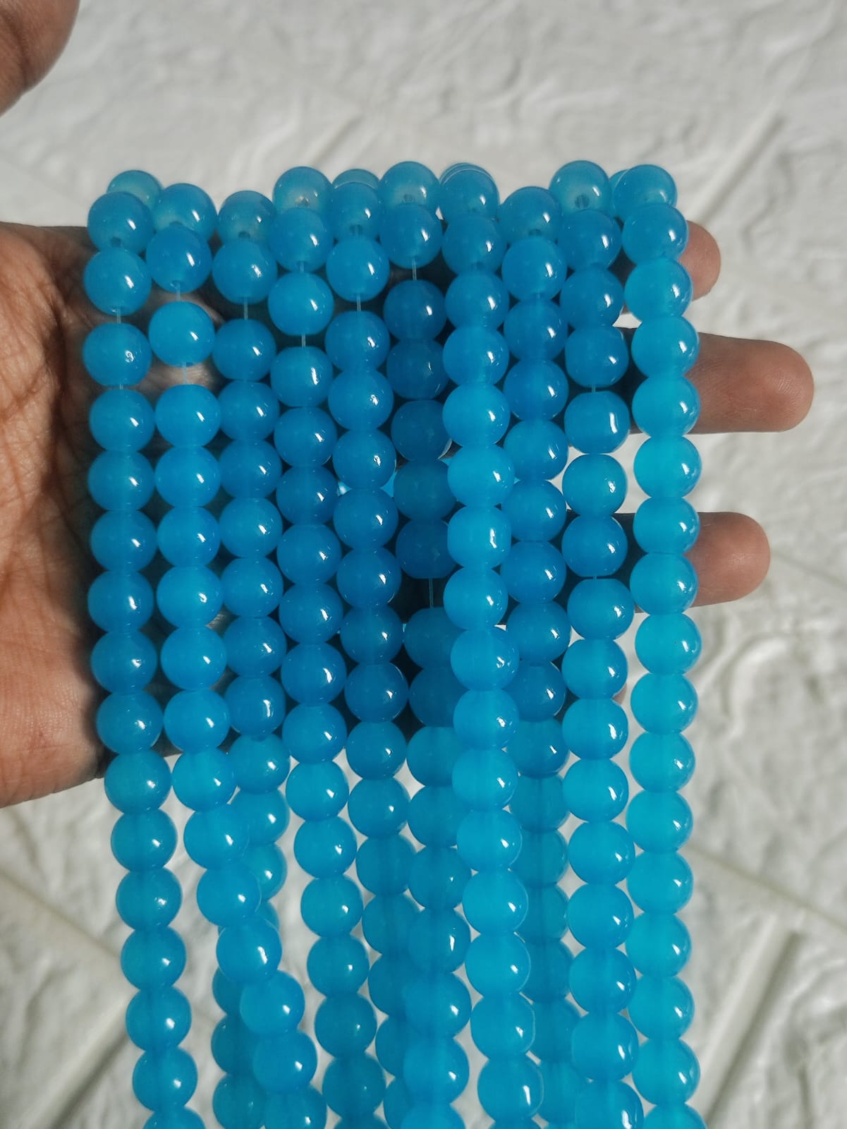 Jelly Beads Blue 5 - approx. 100 beads