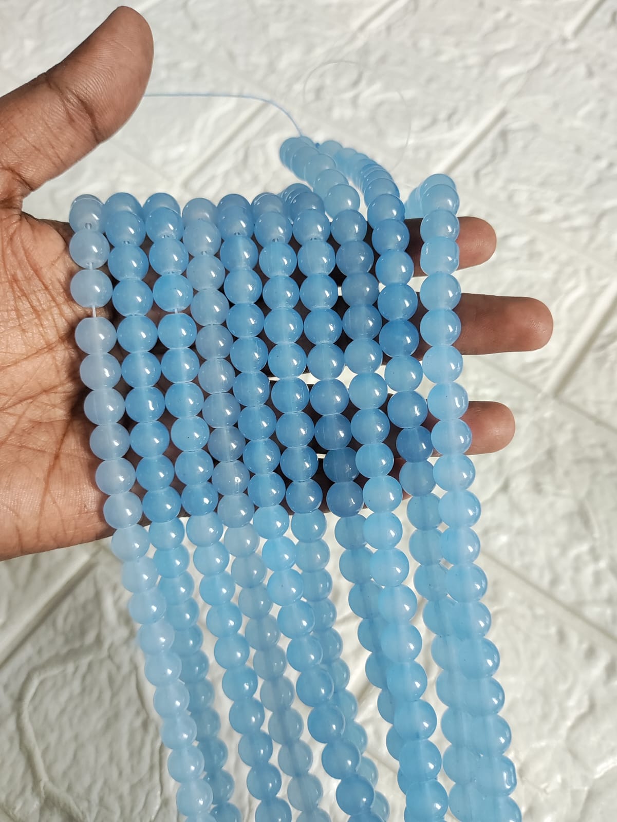 Jelly Beads Blue 3 - approx. 100 beads