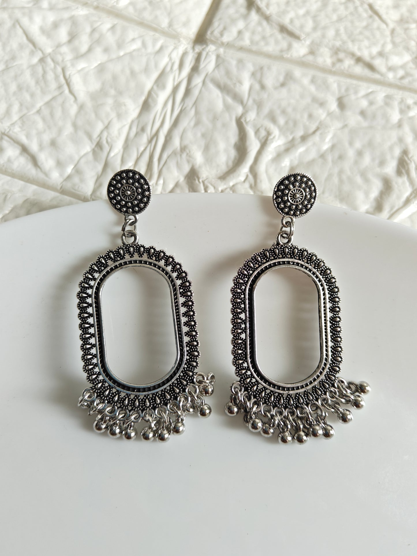 Oval Jhumka Base - 1 Pair