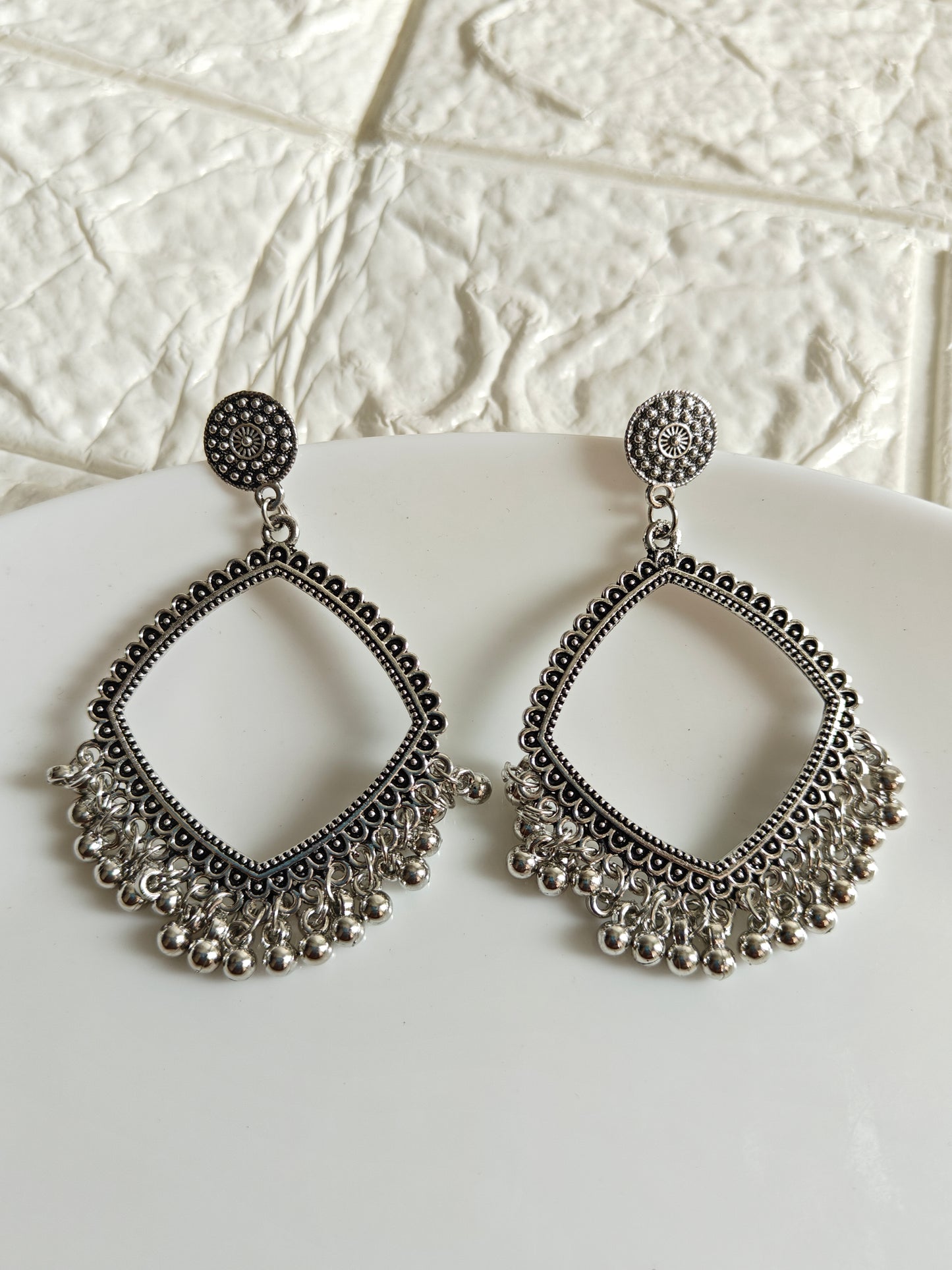 Diamond Jhumka Base - 1 Pair