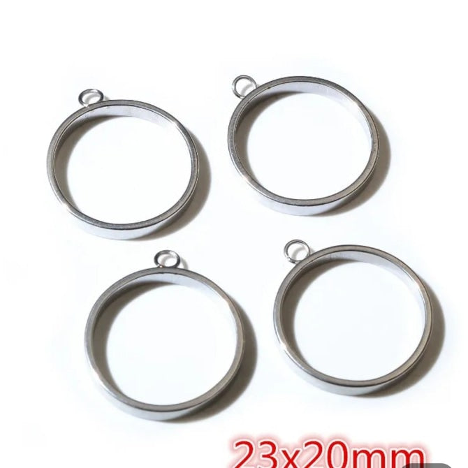 Stainless Steel 20mm Bezel - 1 Piece