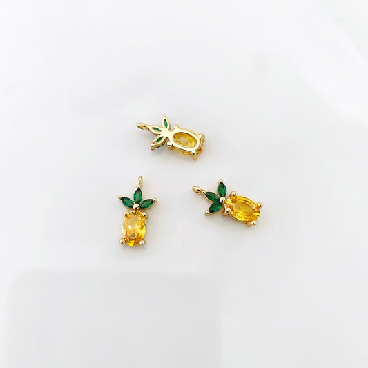 CZ Pineapple Charm - 1 Piece