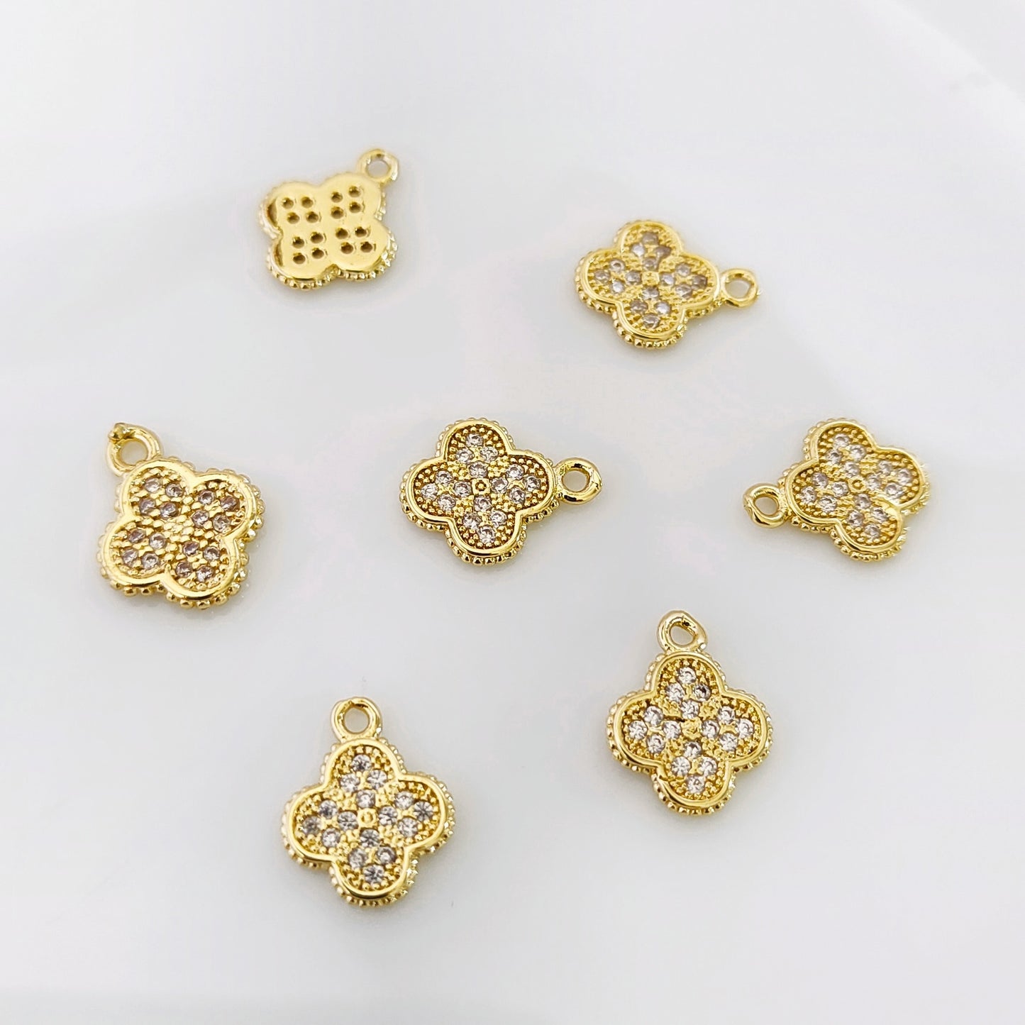 CZ Clover Charm - 1 Piece