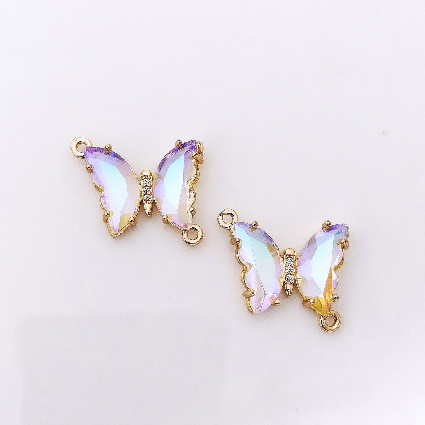 CZ Holographic Butterfly Charm - 1 Piece