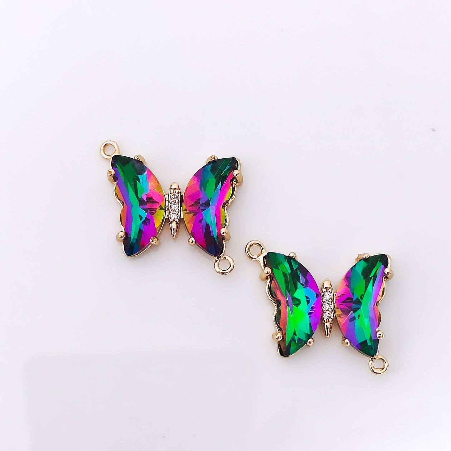 CZ Holographic Butterfly Charm - 1 Piece