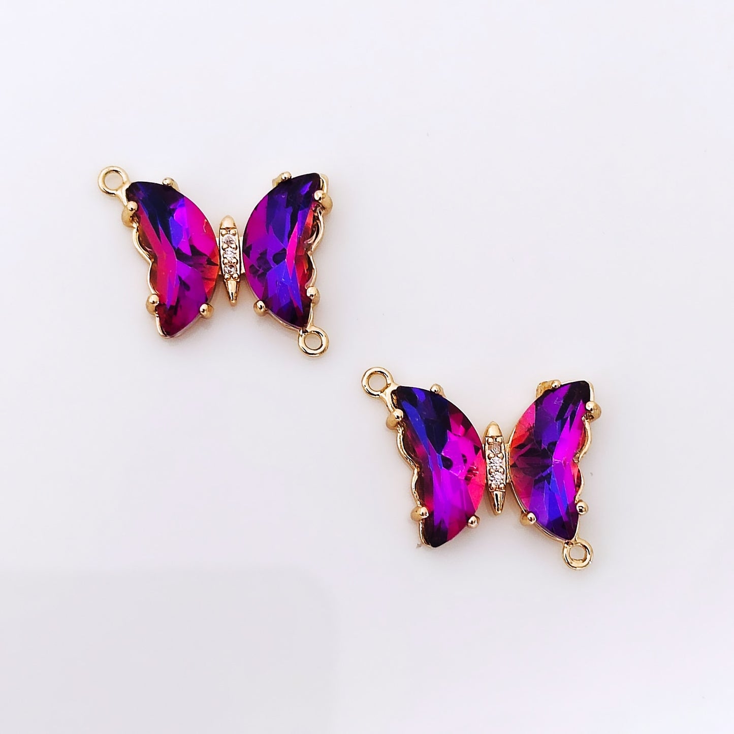 CZ Holographic Butterfly Charm - 1 Piece