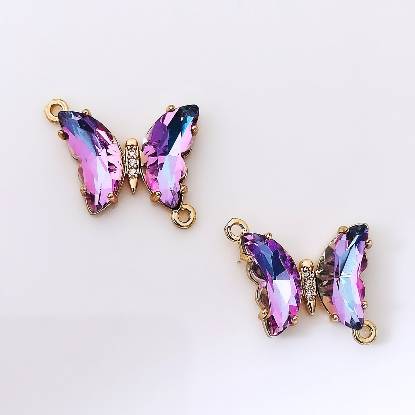 CZ Holographic Butterfly Charm - 1 Piece