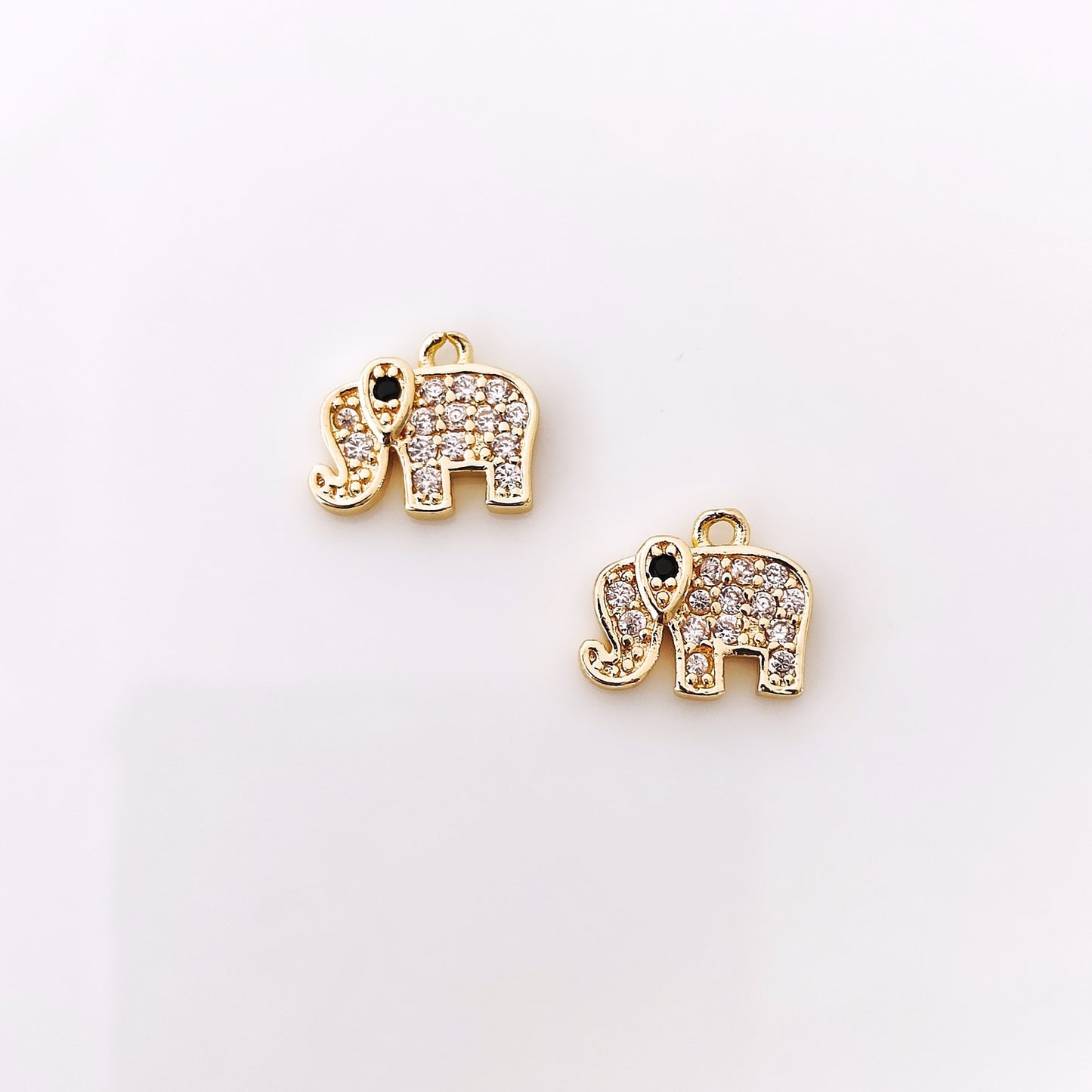 CZ Elephant Charm - 1 Piece