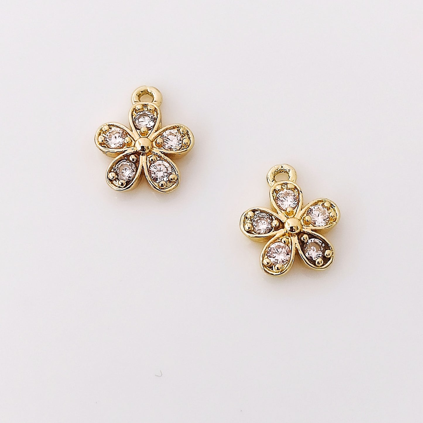 CZ Flower Charm - 1 Piece