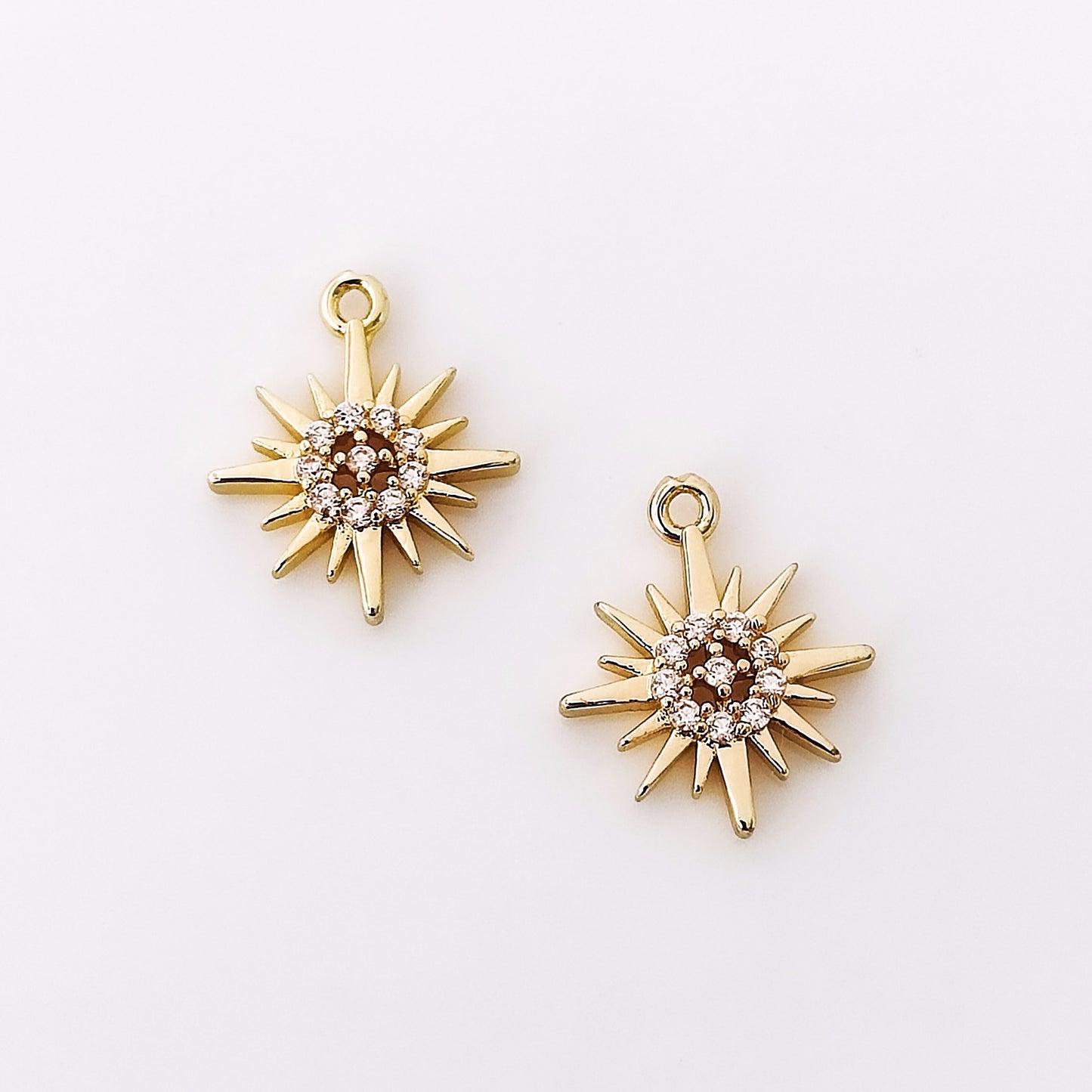 CZ Sun Charm - 1 Piece