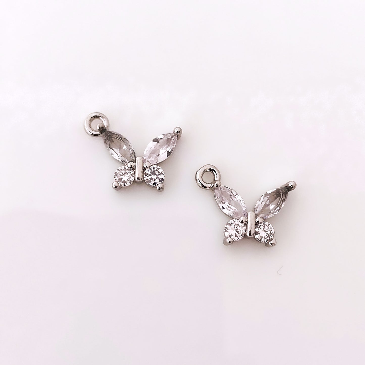 CZ 4S Butterfly Charm - 1 Piece