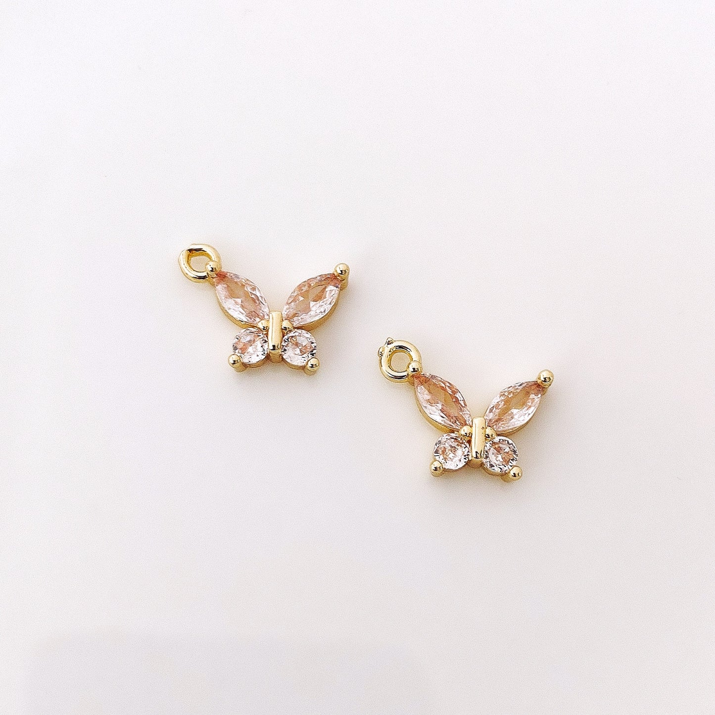 CZ 4S Butterfly Charm - 1 Piece