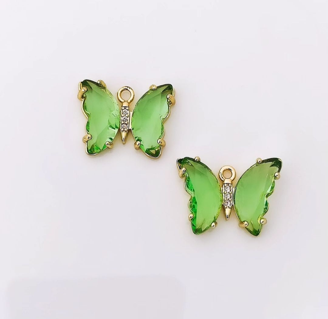 CZ Butterfly Charm - 1 Piece