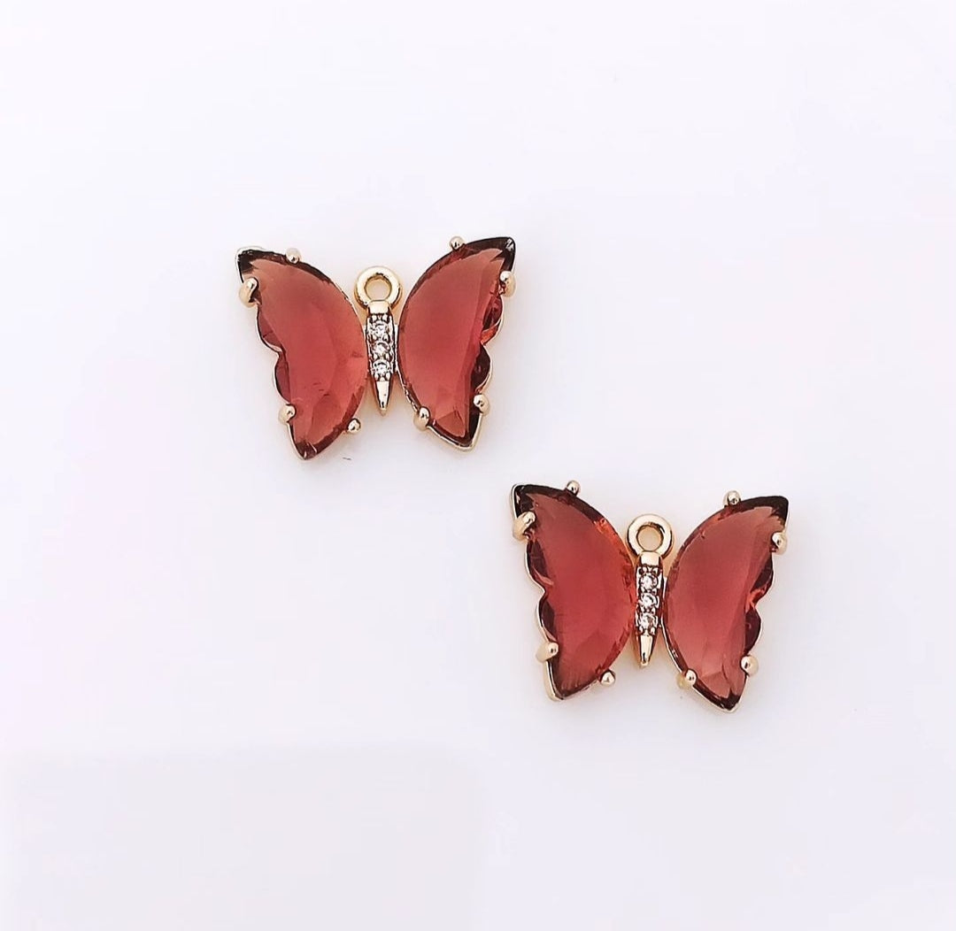 CZ Butterfly Charm - 1 Piece