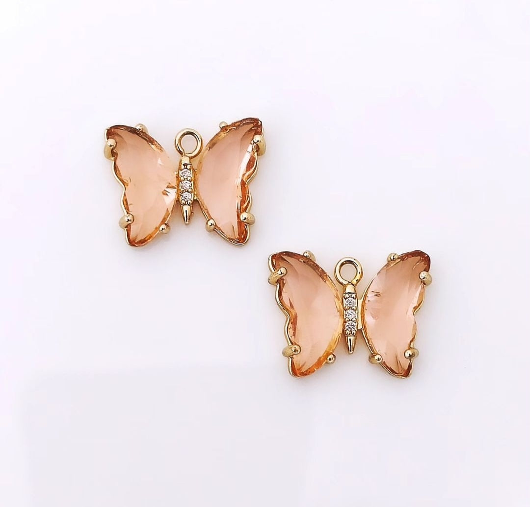 CZ Butterfly Charm - 1 Piece