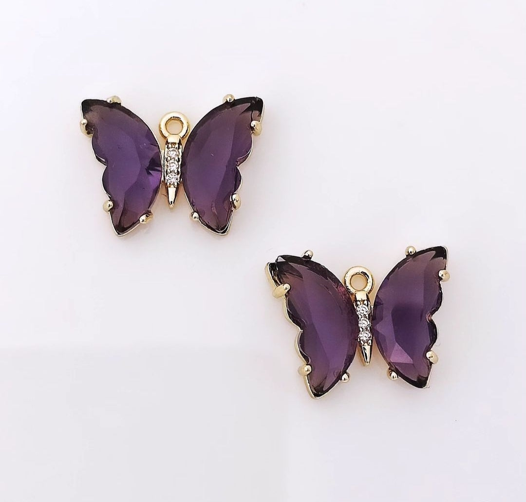 CZ Butterfly Charm - 1 Piece