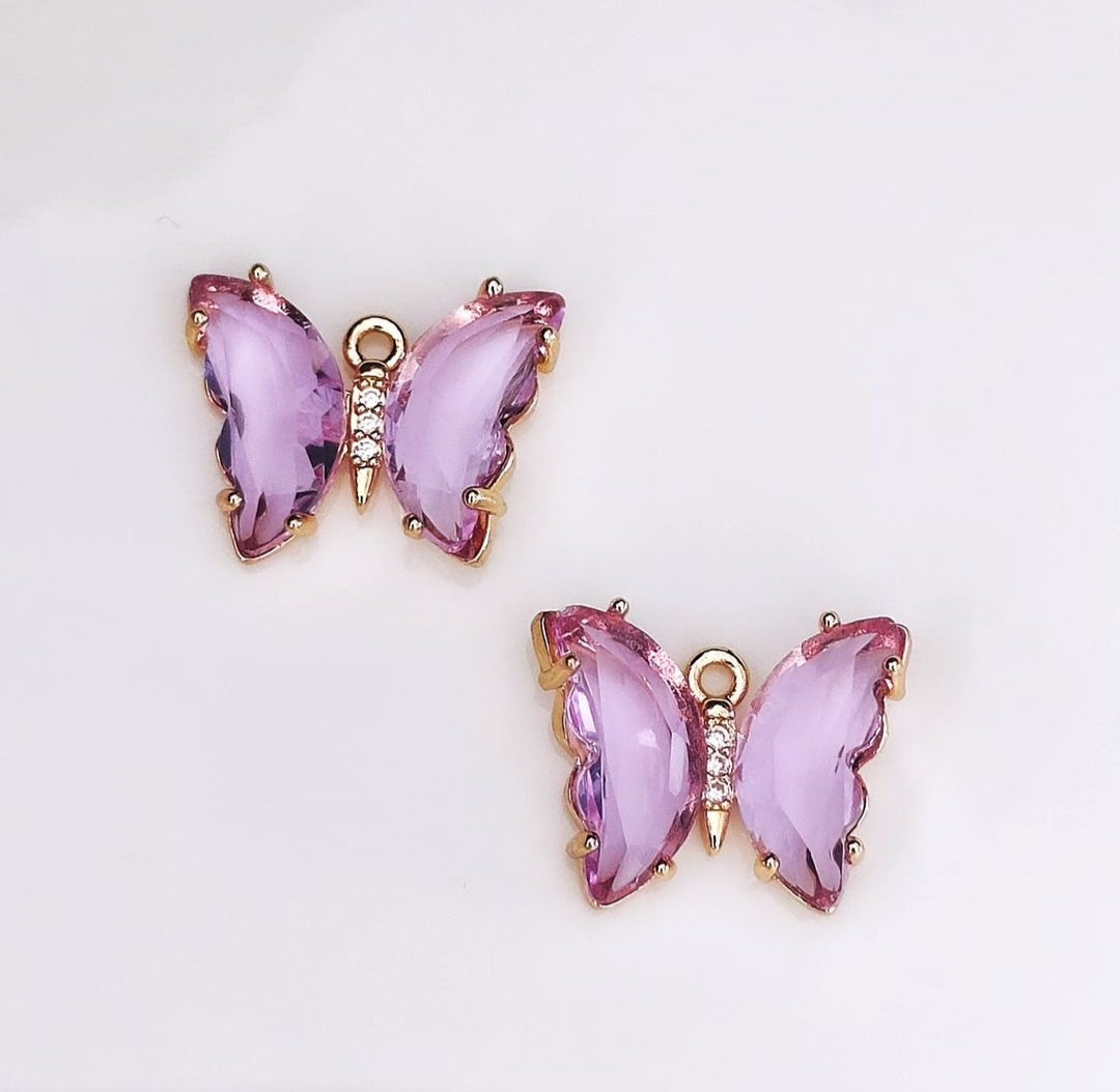 CZ Butterfly Charm - 1 Piece