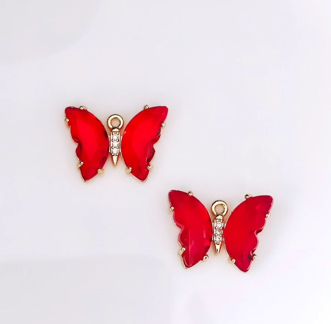 CZ Butterfly Charm - 1 Piece