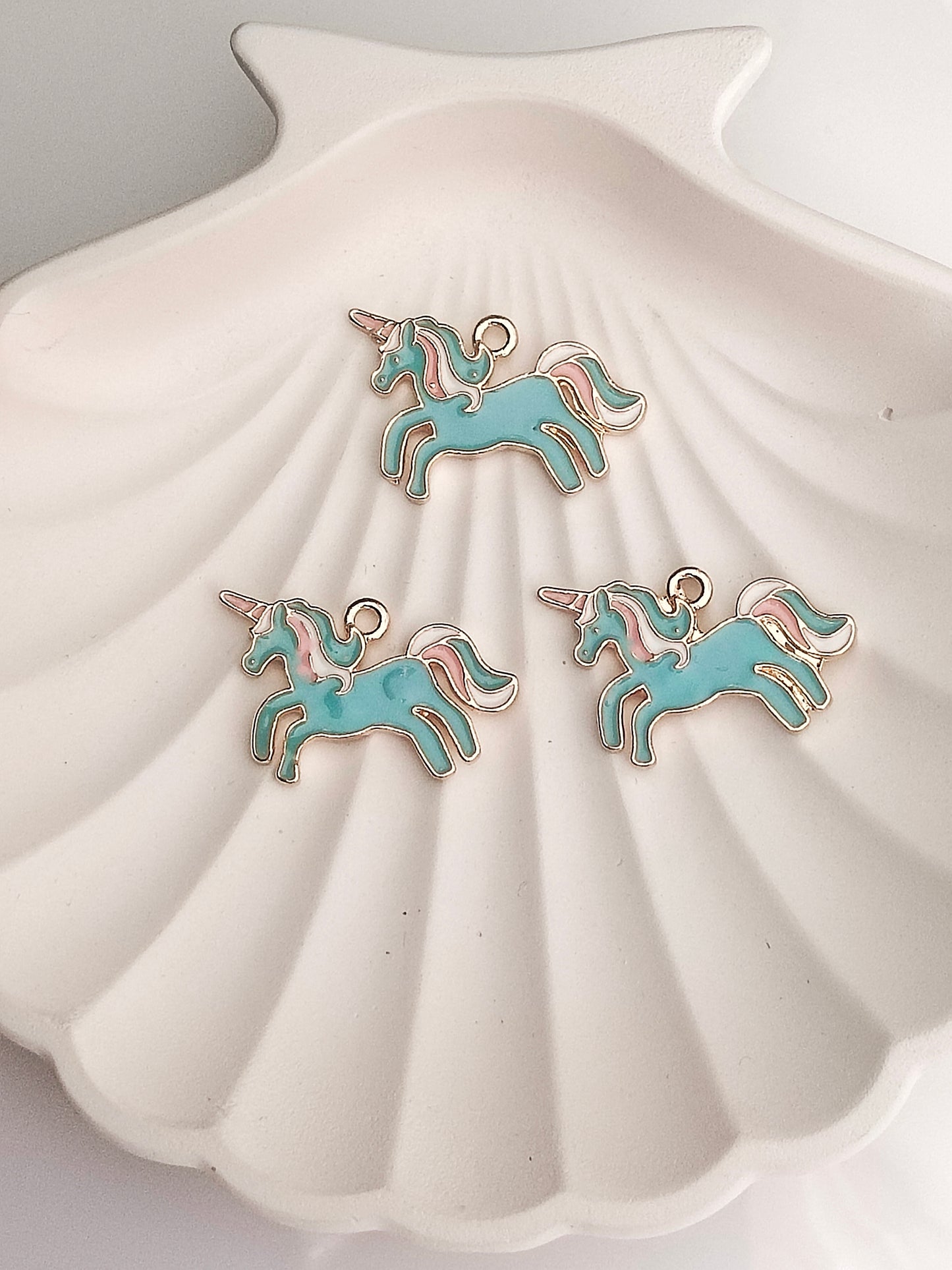 Unicorn Enamel Pendant Charms - 1 Pc