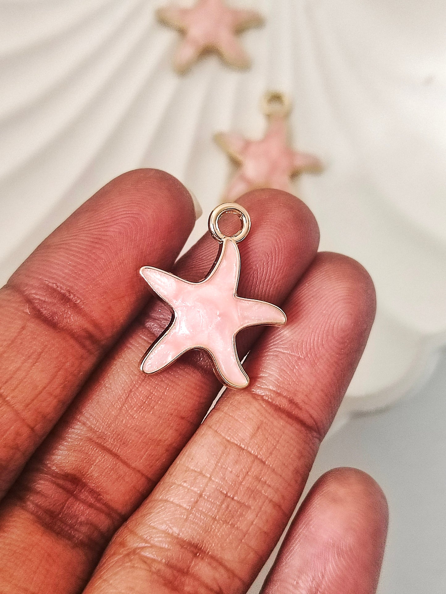 Starfish Enamel Pendant Charms - 1 Pc