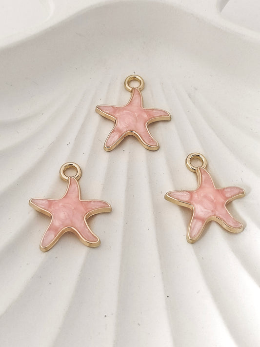 Starfish Enamel Pendant Charms - 1 Pc