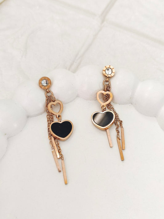 Black Heart Earring