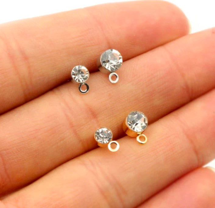 Rhinestone Stud - 1 Pair