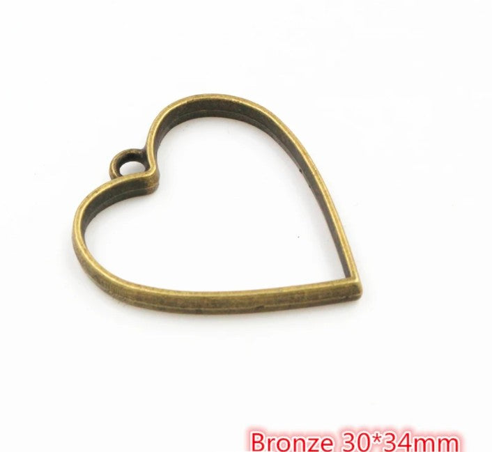 Open Bezel with Hole - Bronze - 1 Piece