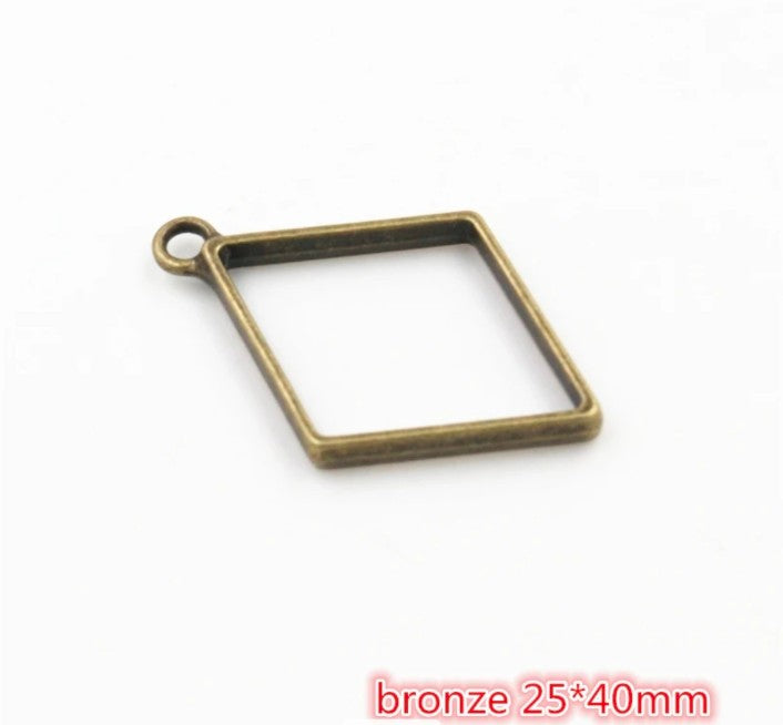 Open Bezel with Hole - Bronze - 1 Piece