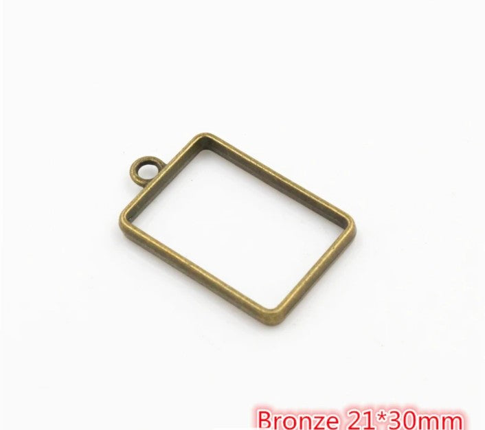 Open Bezel with Hole - Bronze - 1 Piece