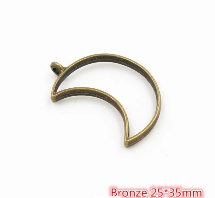 Open Bezel with Hole - Bronze - 1 Piece