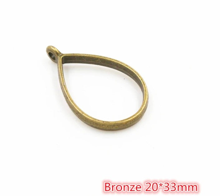 Open Bezel with Hole - Bronze - 1 Piece