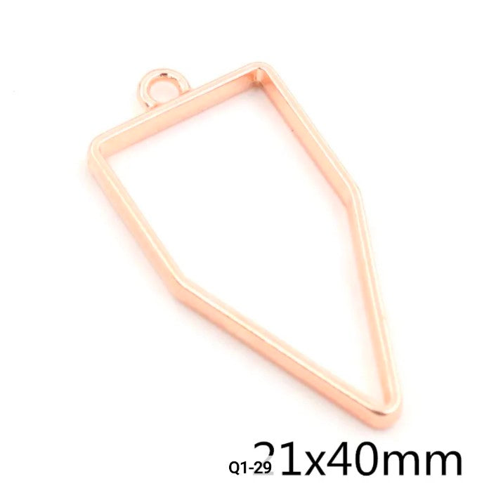 Open Bezel with Hole - Rose Gold - 1 Piece