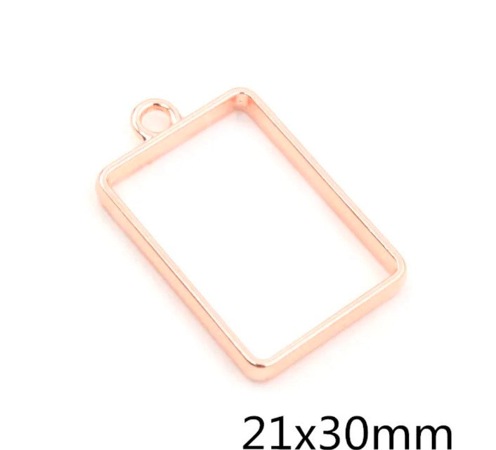 Open Bezel with Hole - Rose Gold - 1 Piece