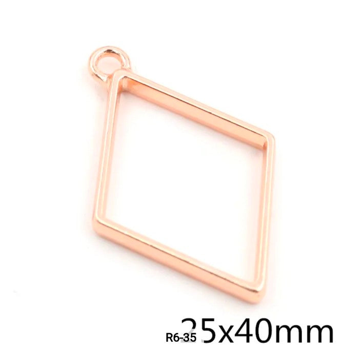 Open Bezel with Hole - Rose Gold - 1 Piece