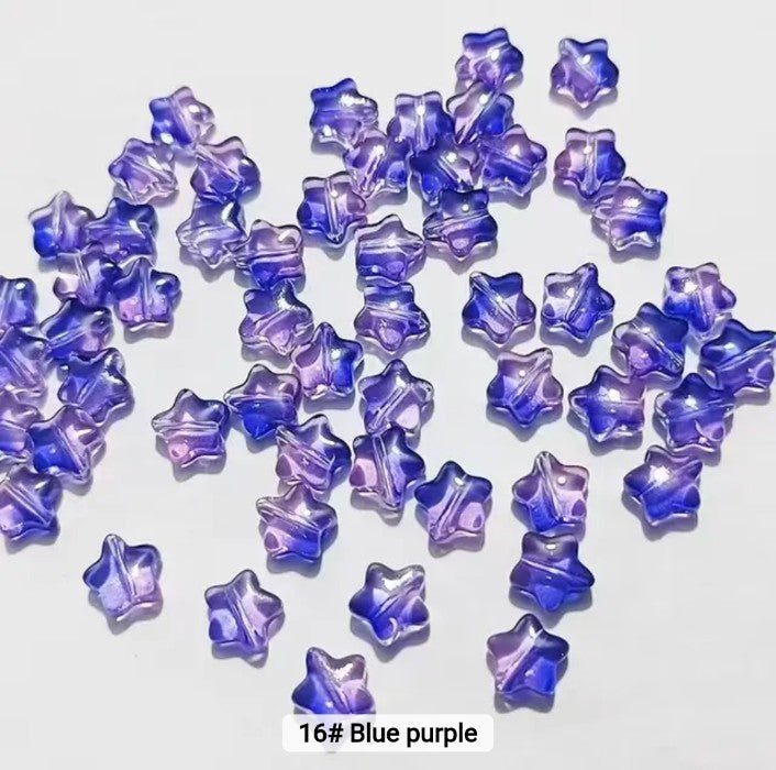 Star Bead - Gradient Blue Purple 8*8mm - 1 Piece