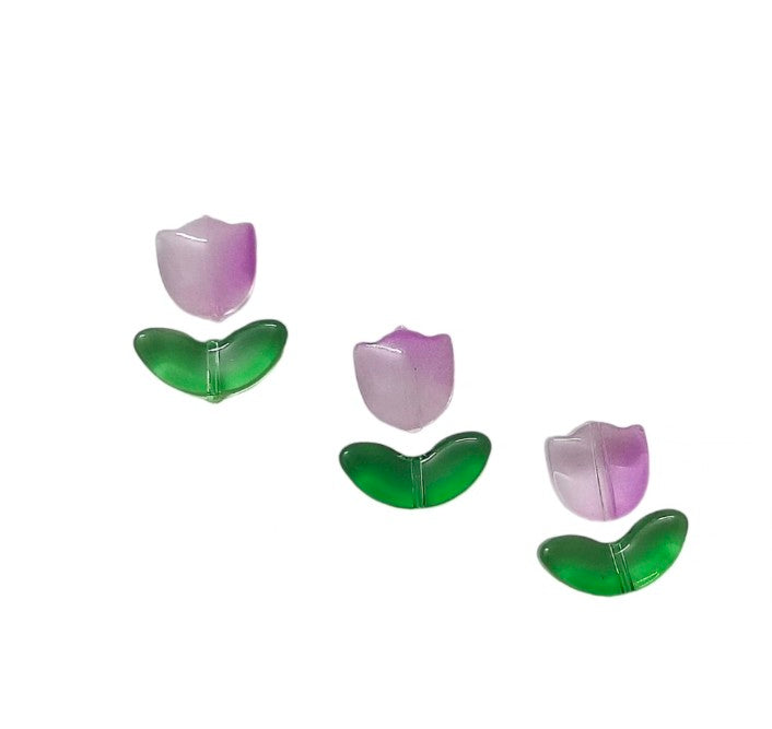 Tulip Beads - 1 Set (flower+Leaf)