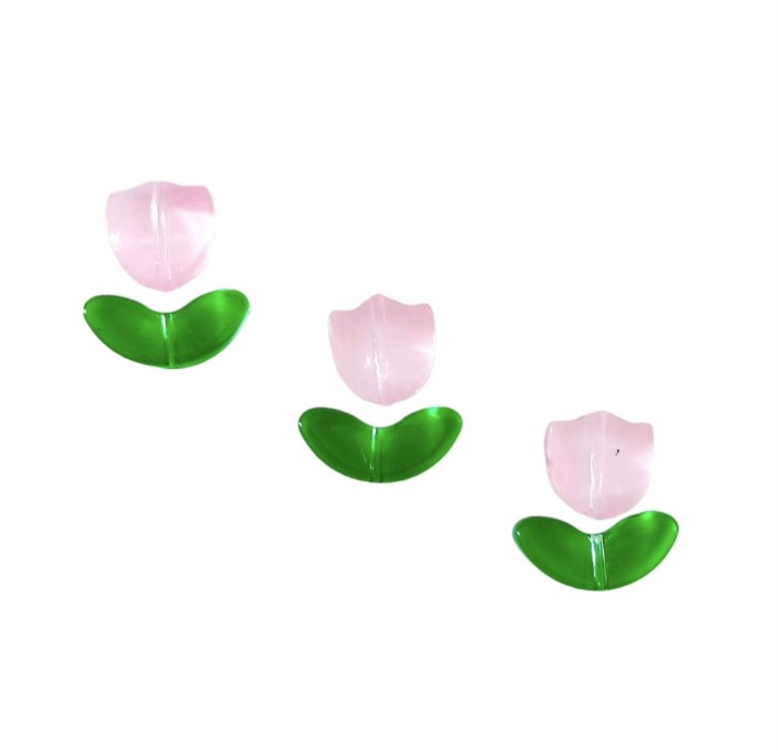 Tulip Beads - 1 Set (flower+Leaf)