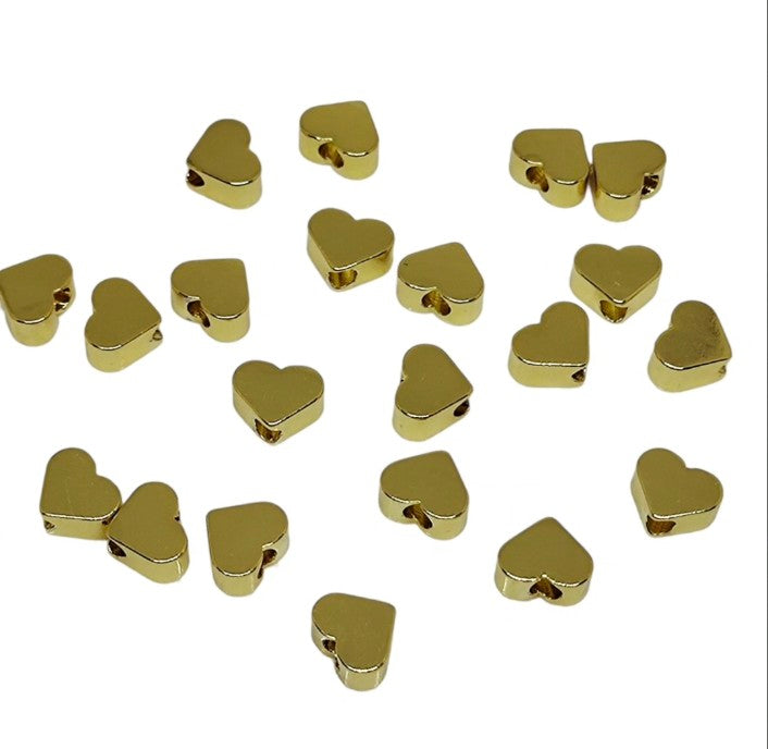 Heart Beads 6mm - 1 Piece