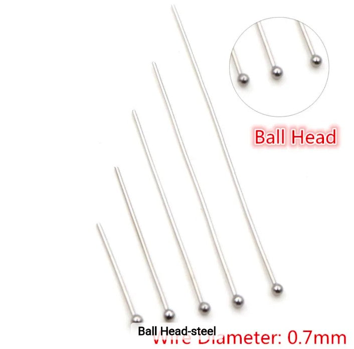 Stainless Steel Ball Head Pin - Pack of 10 Pieces