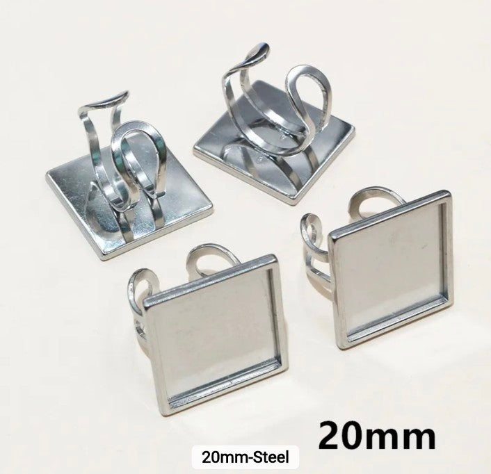 Square Stainless-Steel Ring - 1 Piece