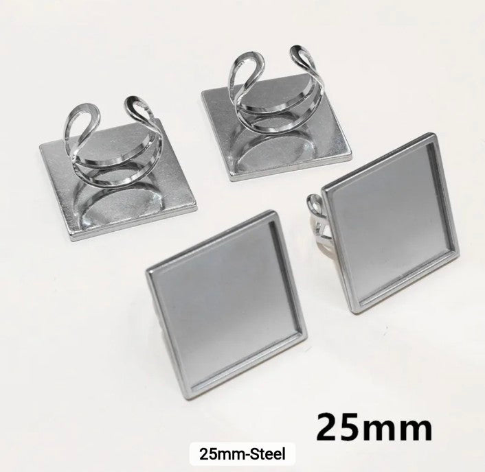 Square Stainless-Steel Ring - 1 Piece