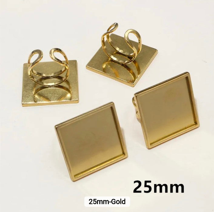 Square Stainless-Steel Ring - 1 Piece