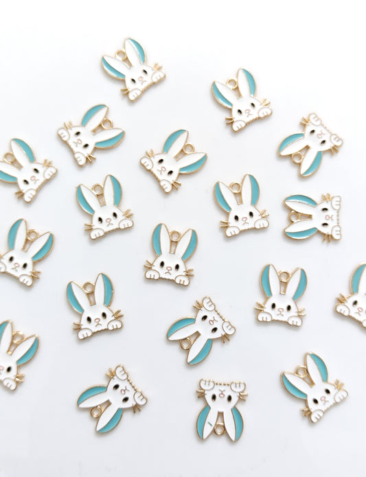 Rabbit Enamel Charm - 1 Piece