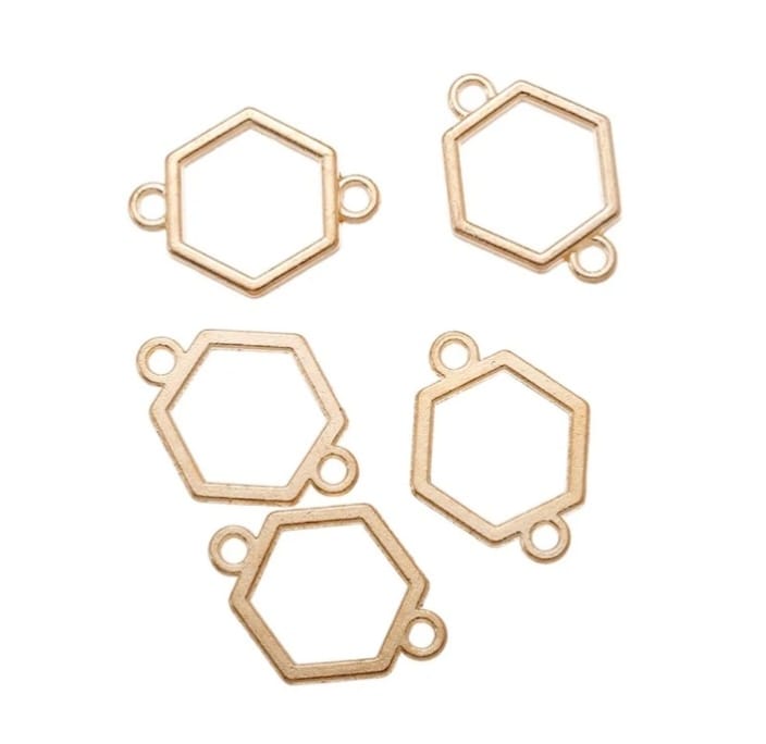 Hexagon Bracelet Bezel - 1 Pc