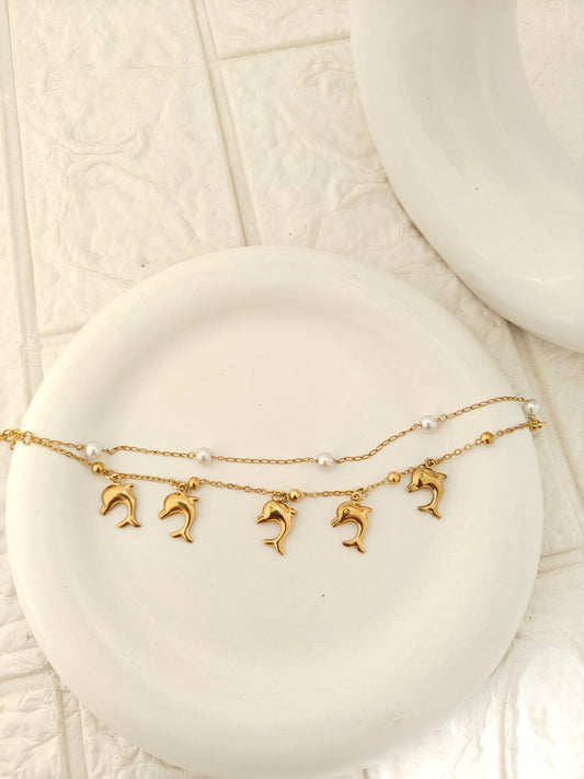 Pearly Dolphin Bracelet