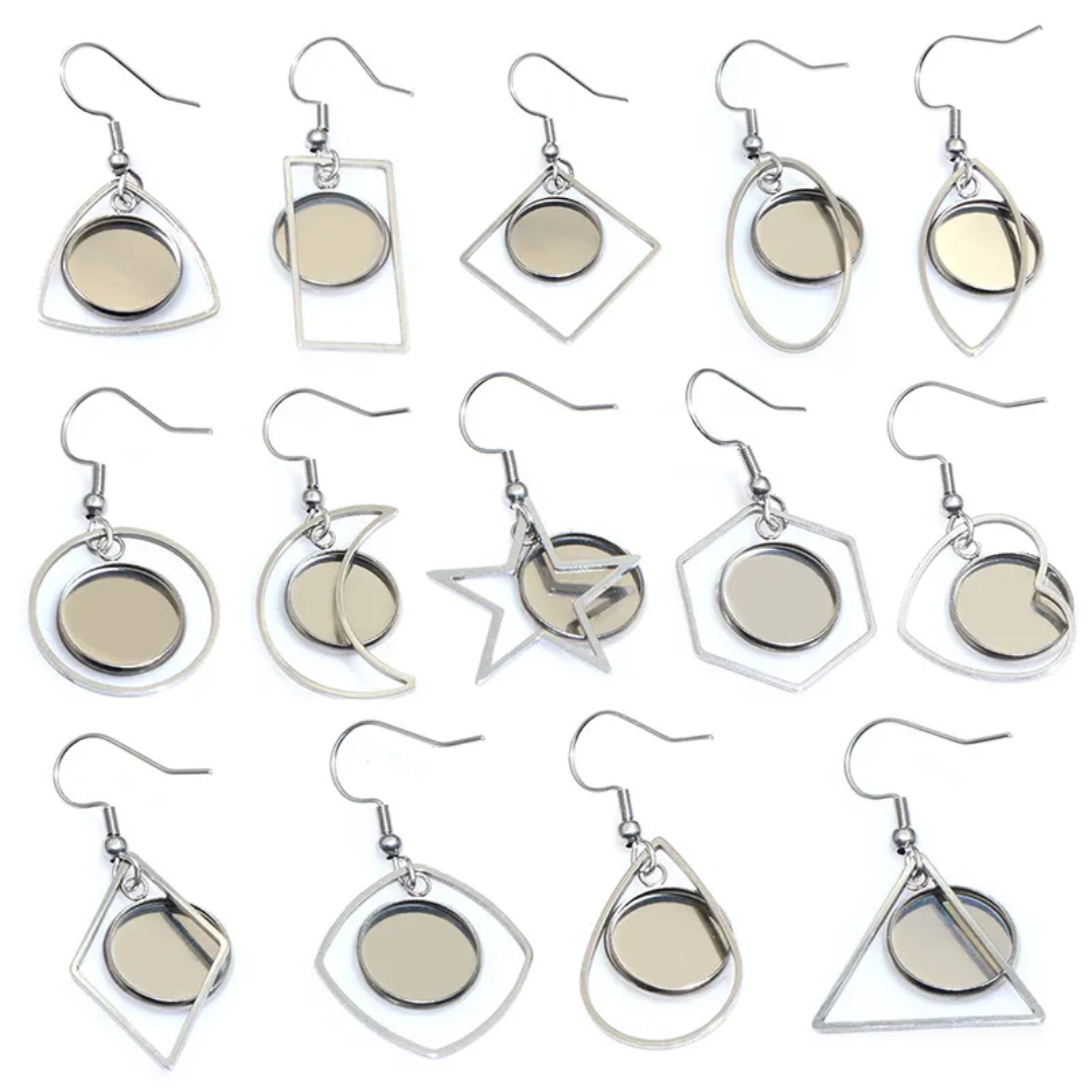 Hanging Hooks with 12mm Circle Base - 1 Pair