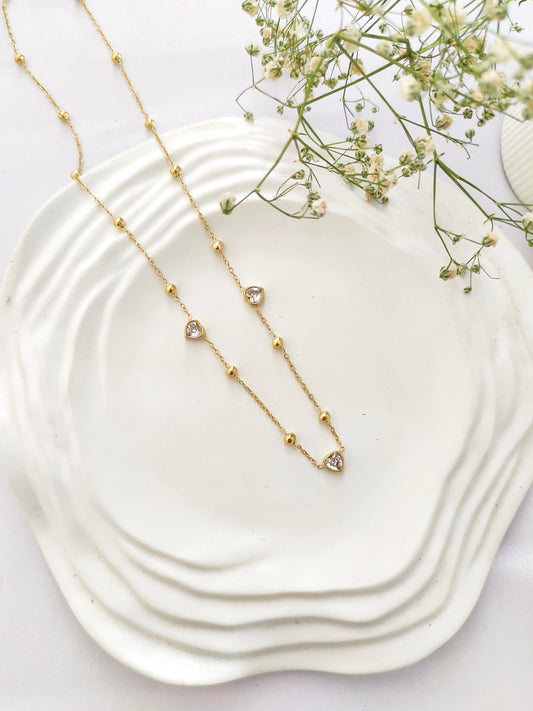 Mini Heart Sparkly Necklace
