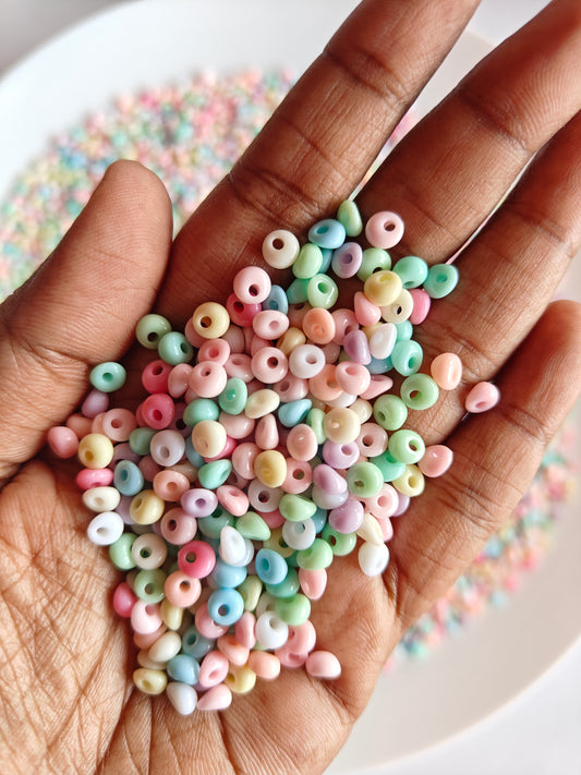 Acrylic Multicolor Disc Spacer Beads - 20g
